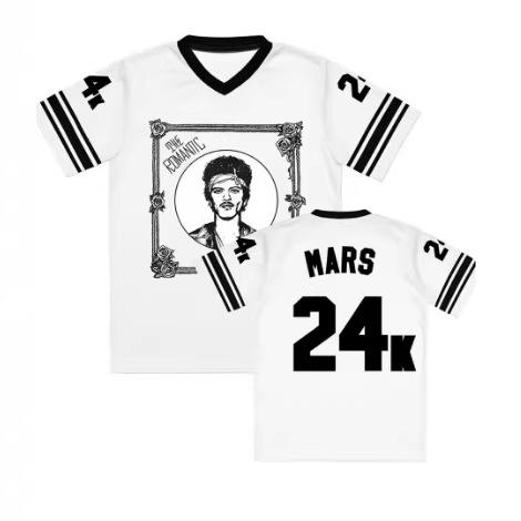 Bruno Mars Romantic Trip 2026 Jersey V-Neck Short Sleeve Loose Men's T-Shirt Summer Men's and Women's Pass