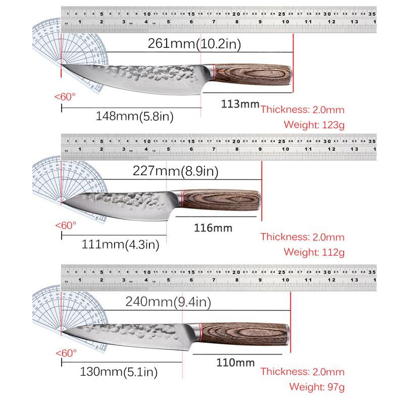 Forged Hammer Boning Knife Stainless Steel Knife Meat Cleaver Butcher Knife Professional Kitchen Knives Paring Cooking Knives