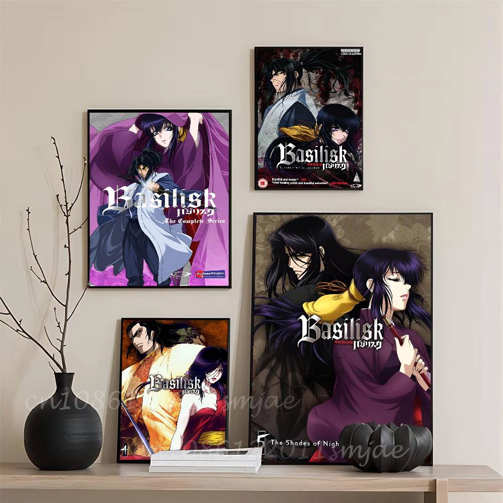1pc Popular Anime Basilisk Poster Sticker Print Waterproof Wall Art For Living Room Bedroom Home Decor