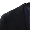 Durban wool Check Pattern tailored jacket Black x blue Men's Used