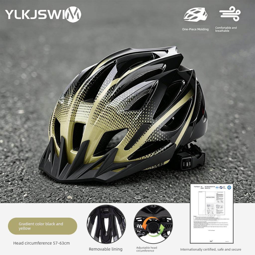 2026 New Summer Cycling Helmet for Men and Women, Universal Safety Mountain Bike Helmet with Tail Light
