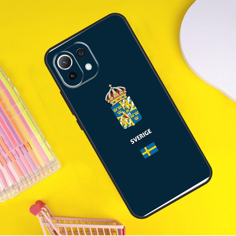 Sweden Flag Cover For Xiaomi 14 Ultra 13 11T 12T 13T 14T Pro POCO X7 X6 Pro X3 X5 F3 F5 M6 F6 Pro Case