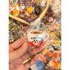 Hong Kong milk tea, pineapple oil, Dim sum, train, movable, cultural and creative magnetic refrigerator sticker
