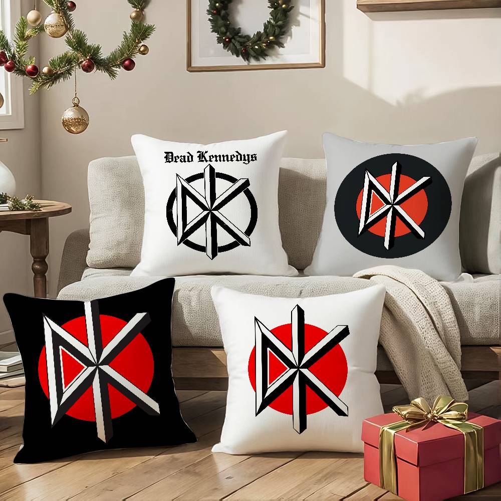 D-Dead Kennedys Kissenbezug Anti-Milben Kissenbezug Versteckter Reißverschluss seidig Sofa Kissenbezug
