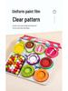 Kids' Wooden Fruit Color Sorting Plate & Bead Clamping Educational Toy for Sensory Training