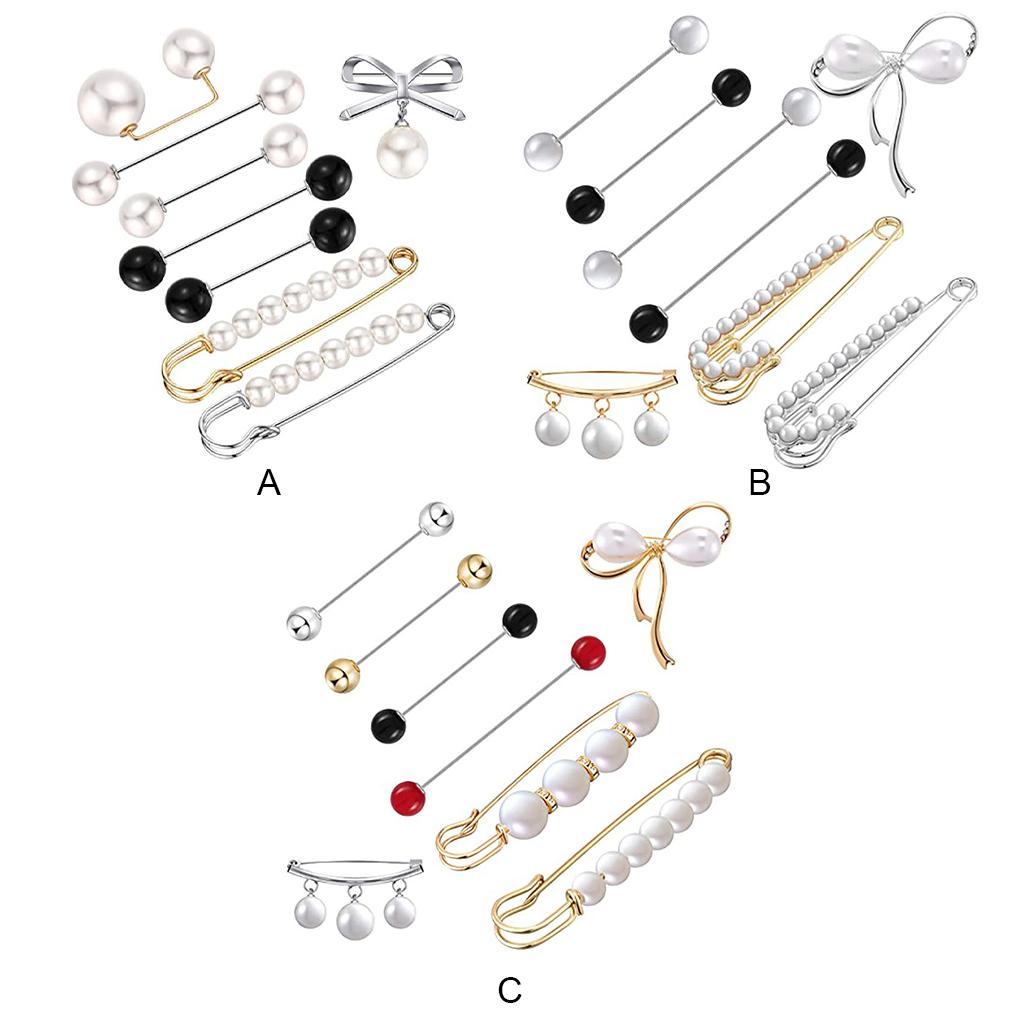 Brooches Bowknot Pearl Vintage Style Knot Lapel Pins Clothes Gold Silver Jewelry Sweater Clips Girls for Clothing Bag Craft