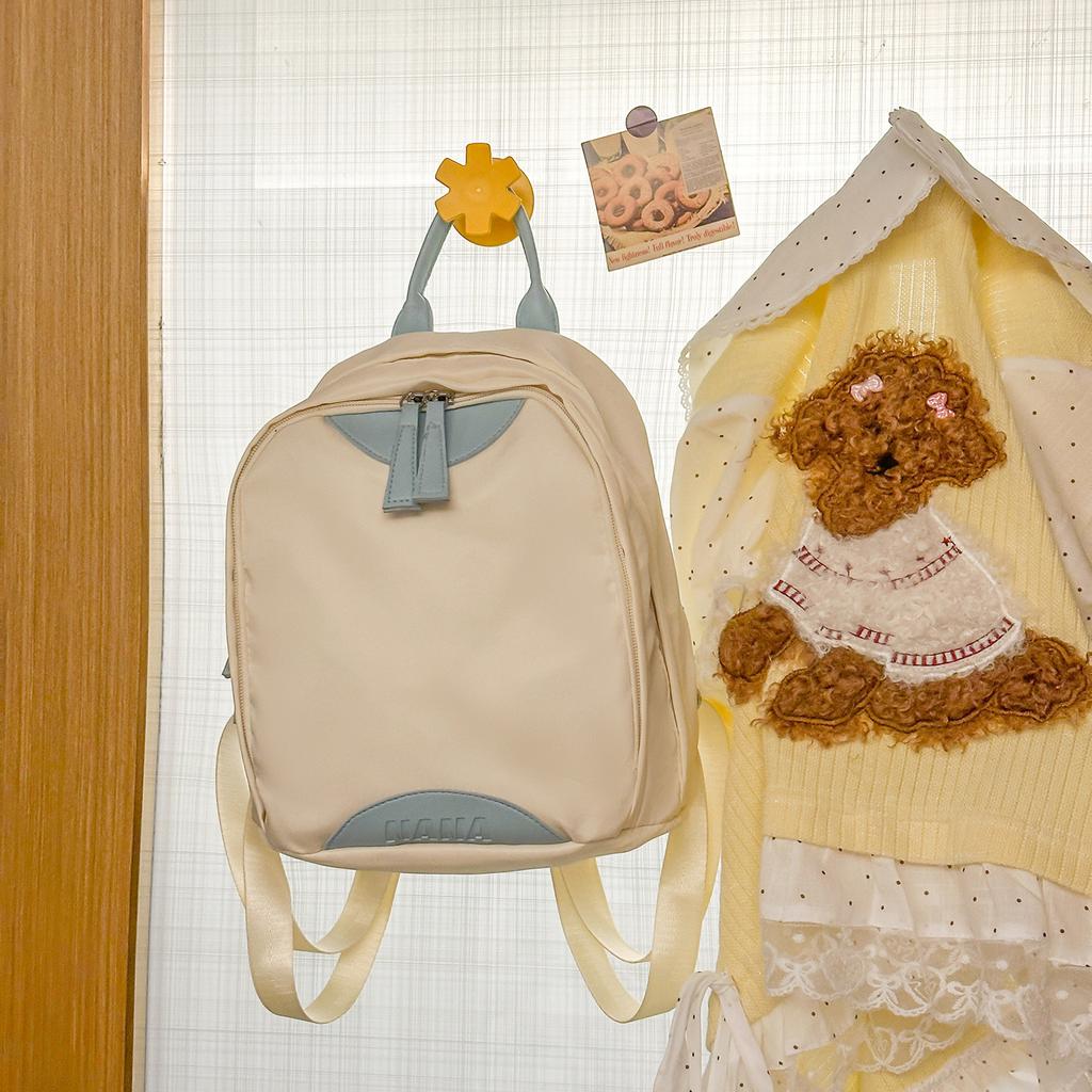 Schoolbag Backpack Lightweight Backpack Wholesale New Contrasting Color Small Fresh Student Schoolbag Ins Cute Girl Class Bag