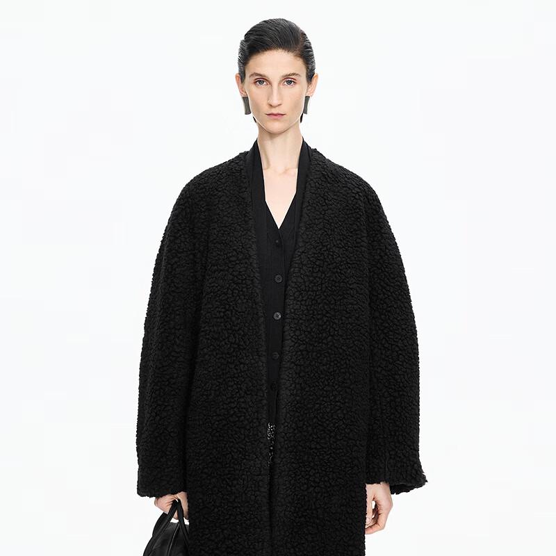 JNBY Women's Faux Fur H-Line Coat
