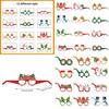 Christmas Deer Paper Glasses Party Photo Props For Kids Holiday Decor Set Of 12