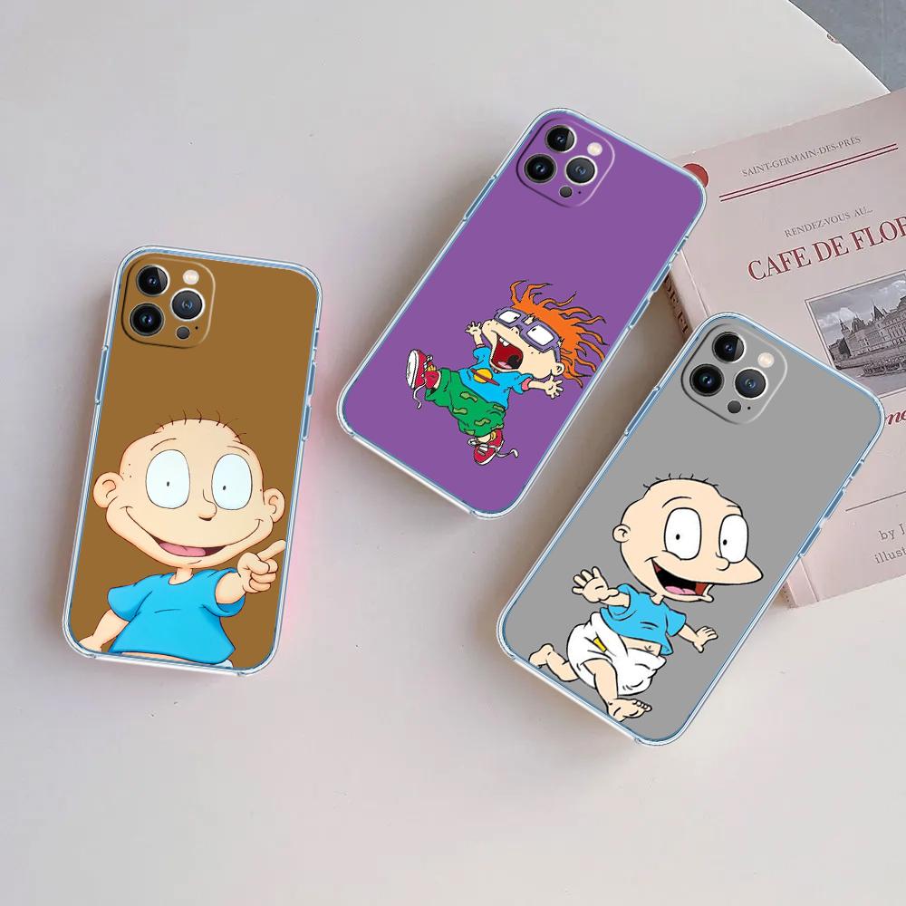 LO82 R-Rugrats Soft Shell Transparent Phone Case for Motorola Moto Edge 20 30 40 50 S30 Fusion Ultra Pro Neo Lite + G200 G23