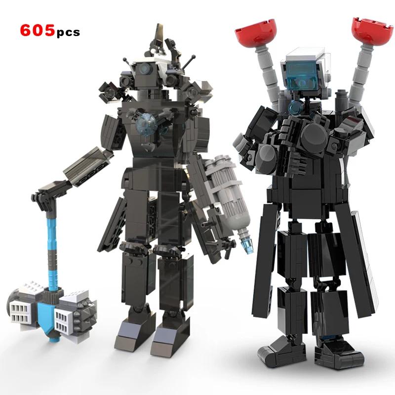 MOC Skibidi Toilette Bausteine Set Titan Speakerman Cameraman Tvman Steine DIY Modell Spielzeug für Kinder Neujahrs Geburtstagsgeschenke