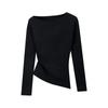 Women's Bottoming Top Design Off-the-shoulder Long-sleeved T-shirt