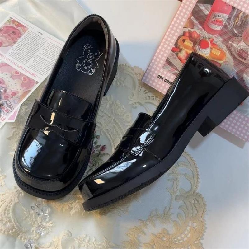Lapte de bumbac Fu sporește sentimentul de rechizite școlare pantofi jk cu toc mic stil colegial japonezi cu toc gros 4900 pantofi de uniformă pantofi mici din piele femei