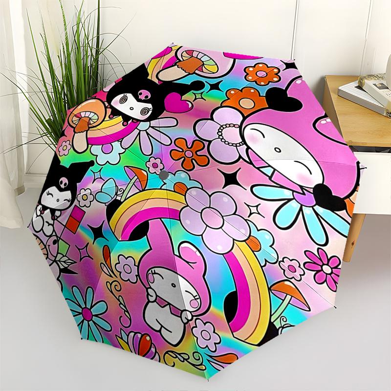 

1pc Kawaii Mushroom Umbrella - Automatic Open/Closed, Foldable Design, Outdoor for Fans, Travelers, Everyday Use, Festive Gift.R054