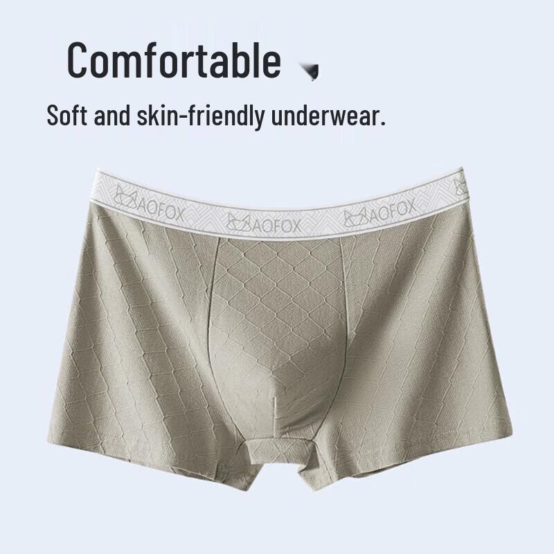 Herren 7A Antibakterielle Reine Baumwolle Boxer Briefs (3 Pack)