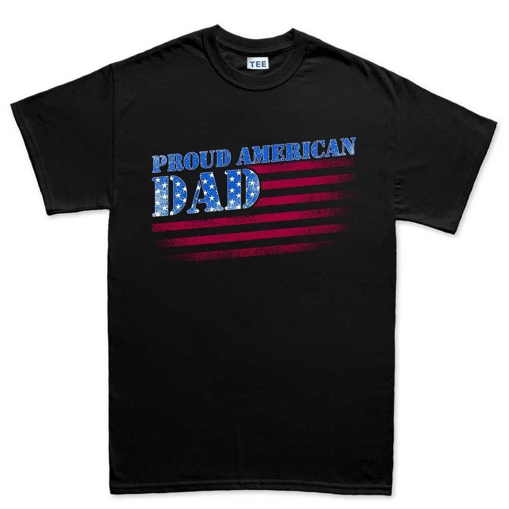 Proud American Dad Shirt, Patriotic Father's Day Gift, Papa Mens Tee Top