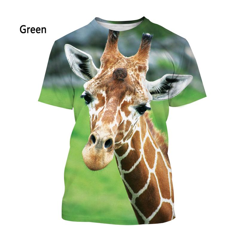New Fashion Cute Animal Giraffe 3D Print T-shirt Mens Funny T Shirt Women Casual Short Sleeve Tee Shirt
