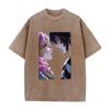 Iguro Obanai Kanroji Mitsuri Demon Slayer Print T-shirt Men Women Short Sleeve Clothing Cotton Tshirt Harajuku Washed Tops Tee