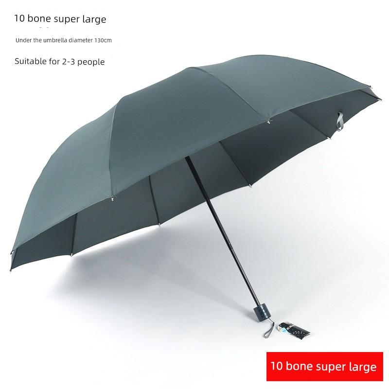 Paradise Umbrella Sun Protection Folding Umbrella Oversized Umbrella Three-Person Sun Umbrella Men and Women Double Black Glue Sun Umbrella UV
