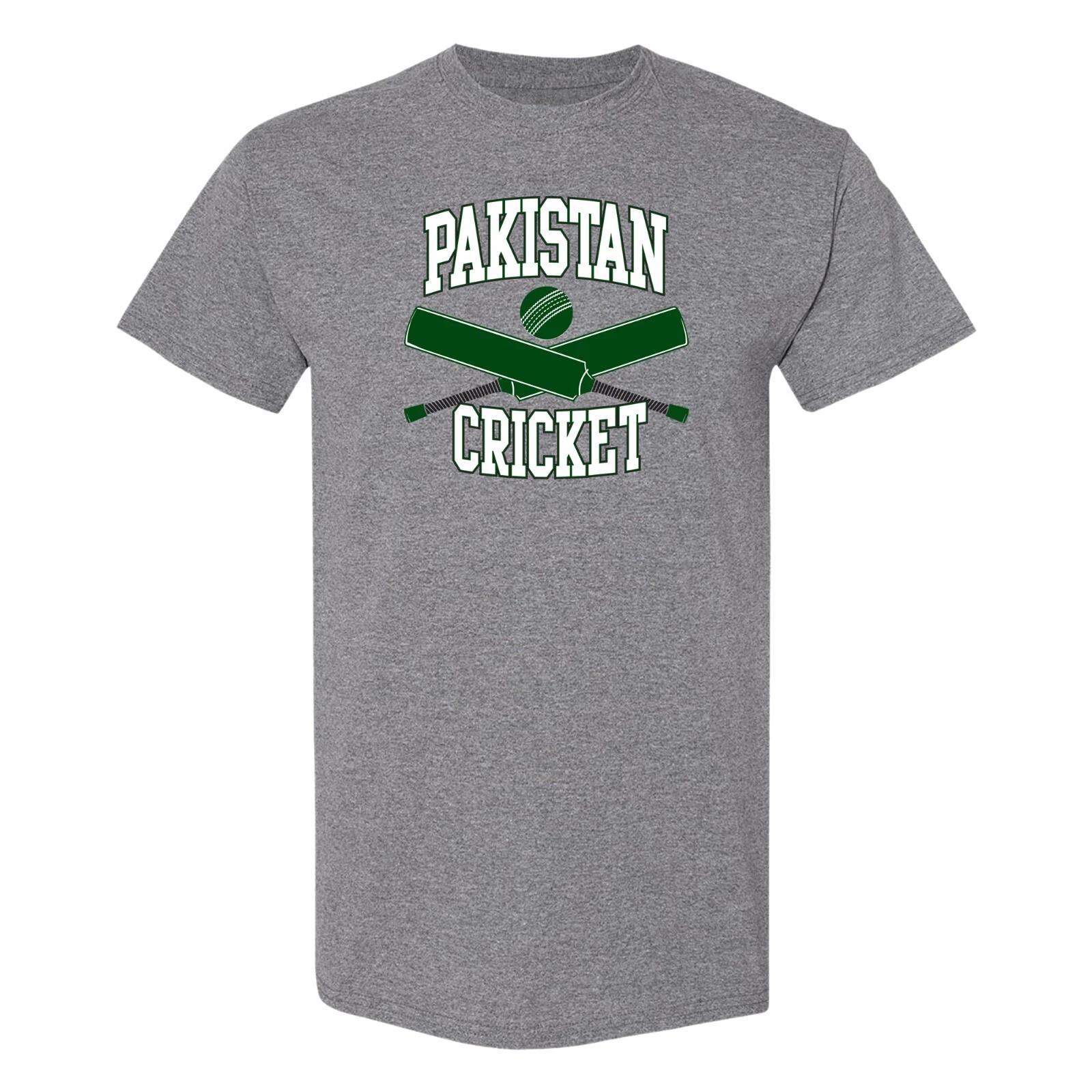 Pakistan Crossed Cricket Bats T-Shirt - Graphite Heather XL