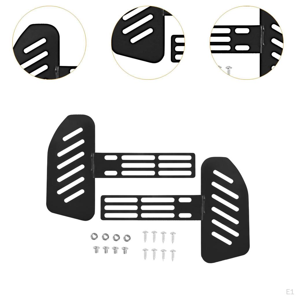 Ebike Footrest Kit Vehicle Modification DIY Set Easy Installation Anti-slip E Bike Accessories