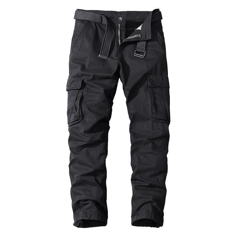 

Men s Pure Cotton Casual Trousers — Durable, Tapered-Leg, Multi-Pocket Pants | Slim-Fit Cargo Pants for Men 40 чорний