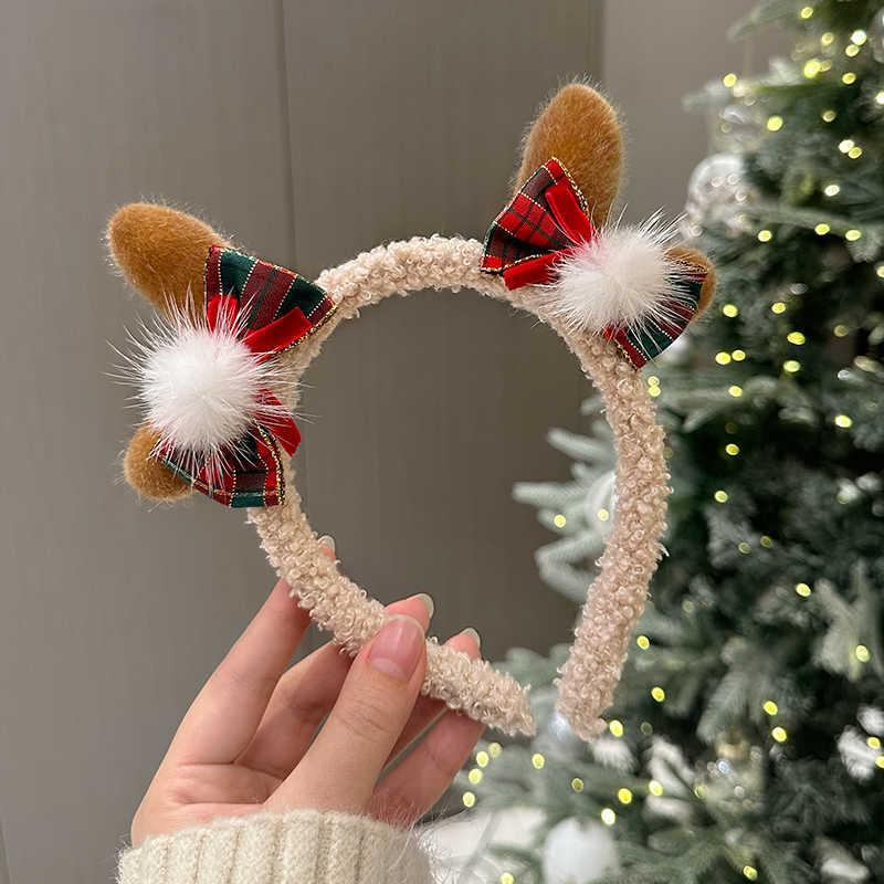 Christmas Red Bear Headband for Girls - Comfortable Party Accessory and Princess Decoration