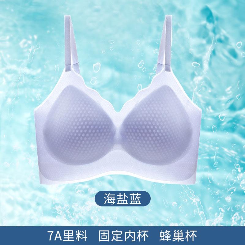 A Naked underwear women's summer ultra-thin big breasts show small breasts gather sports vest breathable and seamless back bra cover