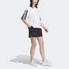 Adidas Originals Trefoil Embroidered Logo Solid Color Shorts With Elastic Waist And Relaxed Fit Women Bottoms Black IK8604