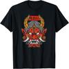 Japanese Demon Art Face Skull Devil Oni Harajuku Aesthetic T-Shirt(3)