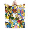 S-Simpsons Homer Donut Pattern Bedding Throws Soft Cozy Trend Blanket  For Couch Chair Camping Flannel Bedspread Bed Cover
