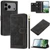 For iPhone 17 Pro Max Case Tulip Leather Phone Cover with 5 Card Slots Wallet