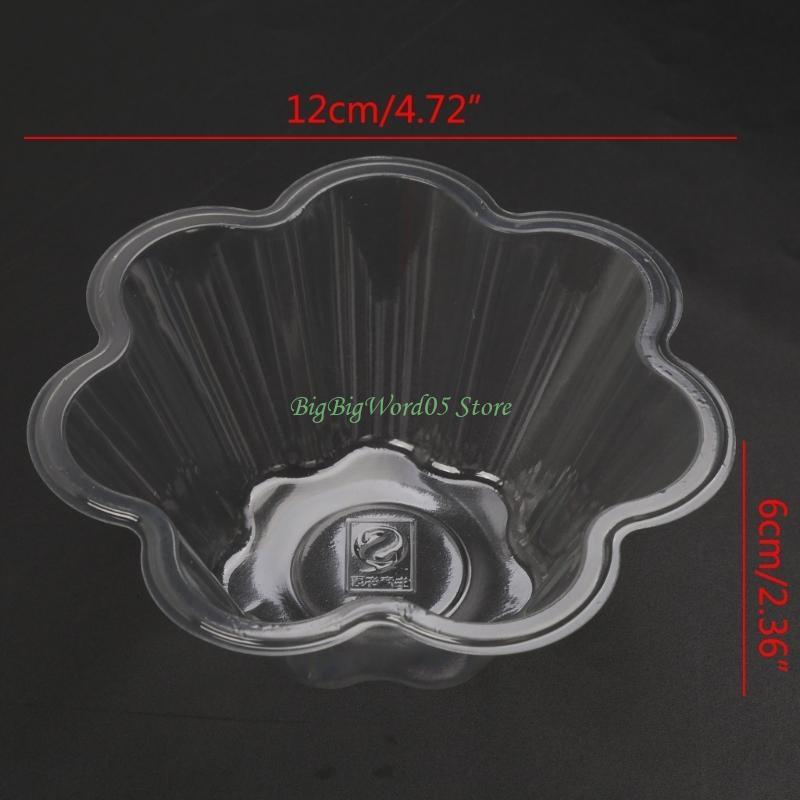 24TE 10Pcs Disposable Plastic Transparent Ice Cream Soup Candy Salad Bowl Kitchen New