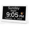 8/10 Inch High Definition Screen Electronic Calendar Clock LCD Digital Clock Machine Elderly Medication Reminder Alarm Clock