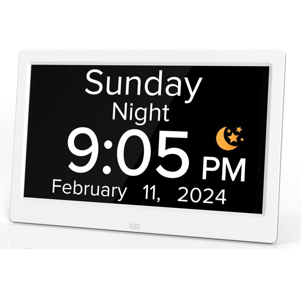 8/10 Inch High Definition Screen Electronic Calendar Clock LCD Digital Clock Machine Elderly Medication Reminder Alarm Clock