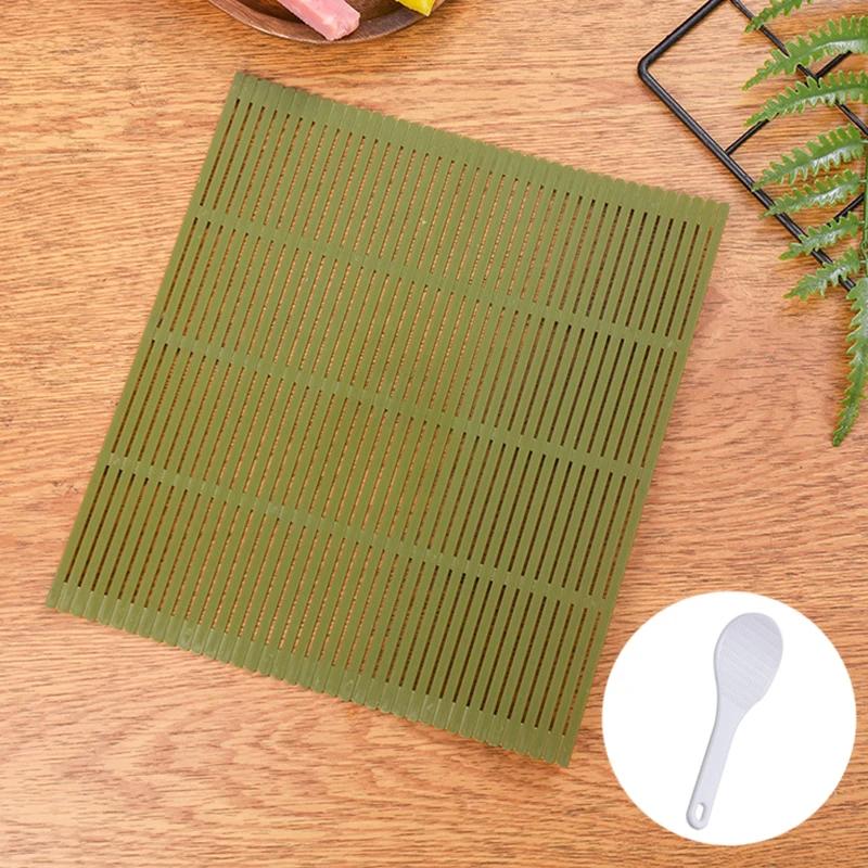 1pc Sushi Roller Japanese Style Food Grade Plastic Curtain Nori DIY Onigiri Rice Curtain Kitchen Nori Plastic Sushi Roll Molds