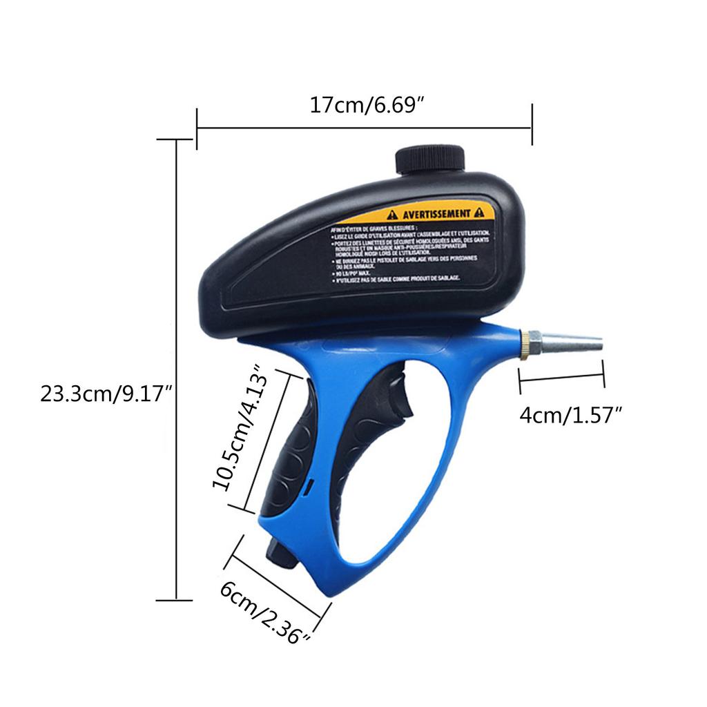 Ergonomic Pneumatic Sandblasting Guns Air Sand Blasting Device with Comfort Grip Handle for Automotive Maintenance