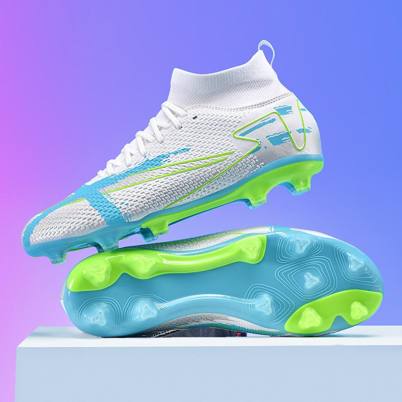 Amazon spot 2025 football shoes men's high-top students and women's broken nails training shoes professional competition sports shoes