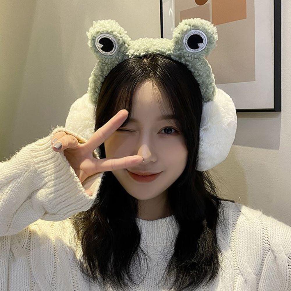 Cartoon Design Bear Ear Frog Korean Style  Ear-flap Women Ear Muff Plush Children Ear Cover