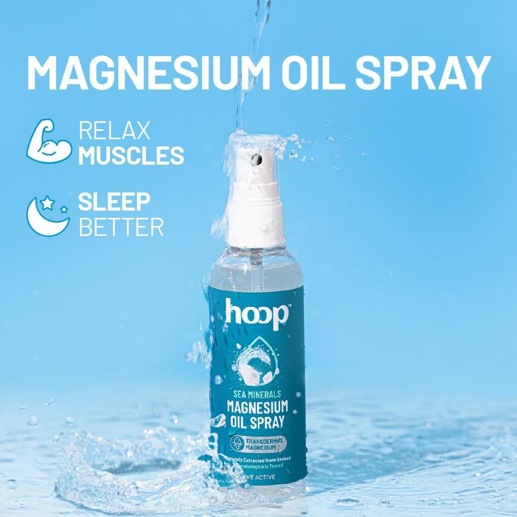 Hoop Magnesium Oil Spray 100 Ml Pack For Muscle Recovery Relaxation And Better Sleep