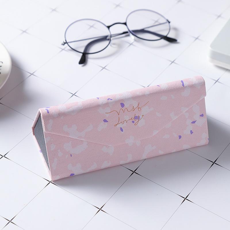 1pc Eyewear Protector for Eyeglasses PU Fashion Folding Sunglasses Box Portable Spectacle Cases Triangle