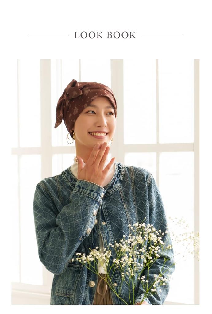 MY Medical Care Nemophila One Size Fits for Hair Loss [KISS LIFE] Hat, Hat, Women's, Cute, Stylish, 100% Cotton, Pattern, All, Cancer, Chemotherapy,