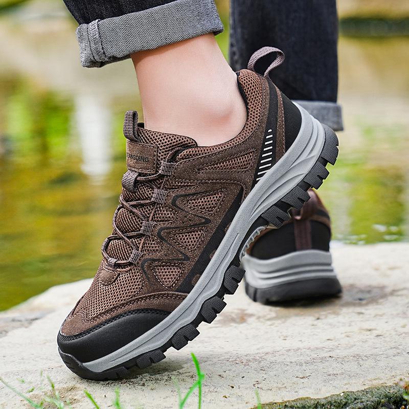 2025 Retro Pánské Korejské Turistické Boty s Tlustou Podrážkou - Nadměrná Velikost pro Jaro a Podzim - Trendy Outdoorová Sportovní Obuv