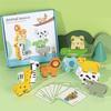 Wooden Animal Stacking Block Game Shape Matching Puzzle Balance Toy Montessori Fine Motor Training Educational Toys For Children