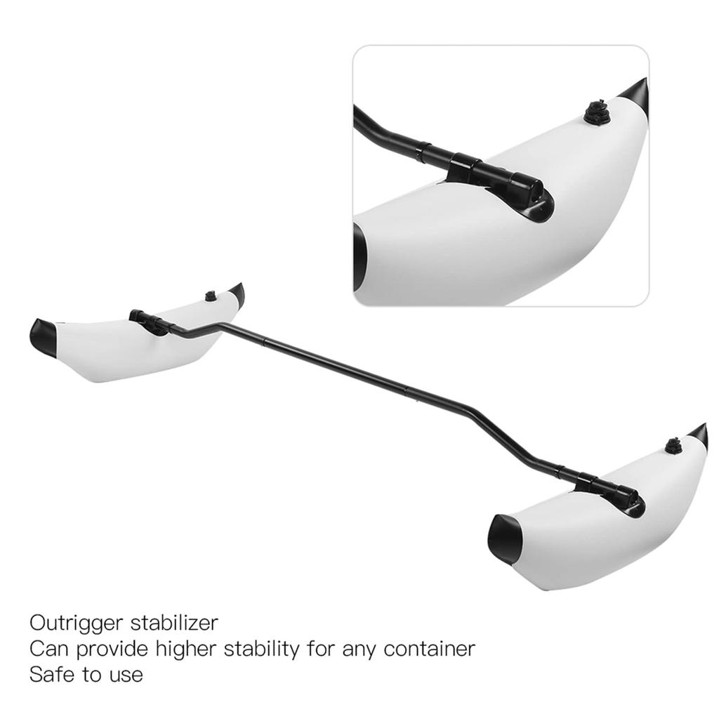Inflatable Kayak Stabilizer PVC Canoe Outrigger Kit Floating Balance Boat Accessories White