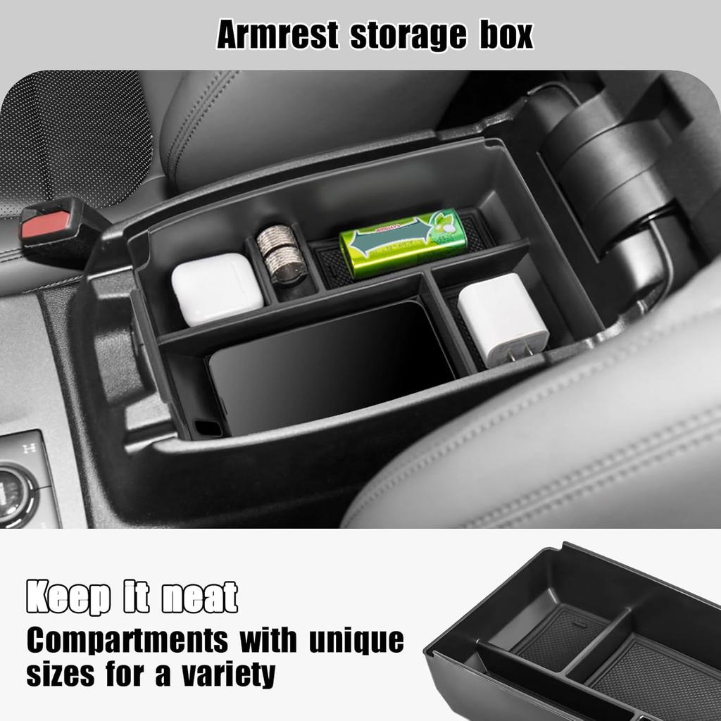 3PCS Center Console Organizers Compatible With -2024 Ford Bronco Sport CX430 Dash Storage Tray And Armrest Storage Box Armrest Hidden Tray Interior