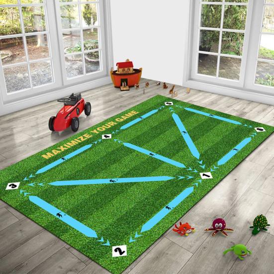 Soccer Foot Step Training Mat Non-Slip Low Noise Football Training System Mat Agility Footstep Training Mat for Dribbling Training At Home