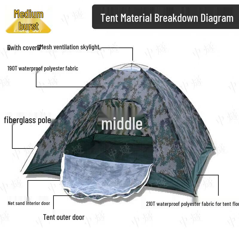 Camouflage Automatic Quick-Open Camping Tent