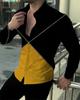 Camicie da Uomo alla Moda Camicie con Bottoni Casual Designer Stampate Manica Lunga Top da Uomo Collo a Revers Top da Uomo