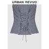 UR Women's Sleeveless Plaid Polo Collar Shirt